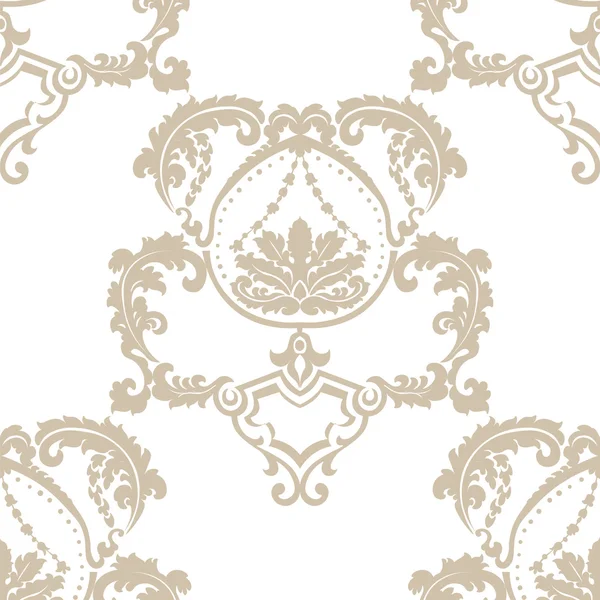 Damast Royal Ornament Muster im englischen Vintage viktorianischen Stil — Stockvektor
