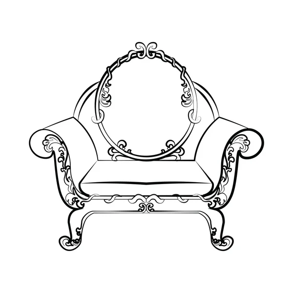 Sillón real clásico — Vector de stock