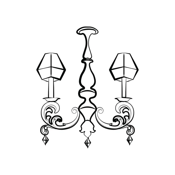 Lampe de style luxe Crystal Classic — Image vectorielle