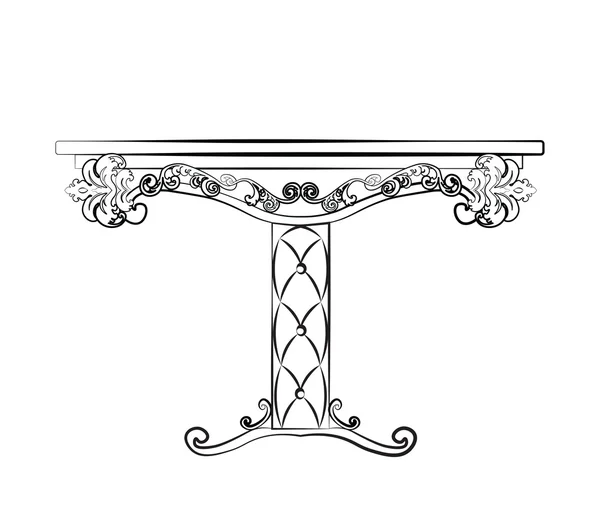 Elegantes muebles de mesa acolchados — Vector de stock