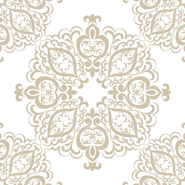 Ornamento islámico patrón damasco — Vector de stock