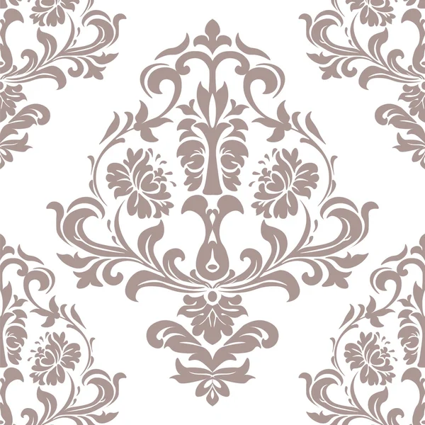 Vector Vintage Damask Pattern ornament in Classic style — Stock Vector