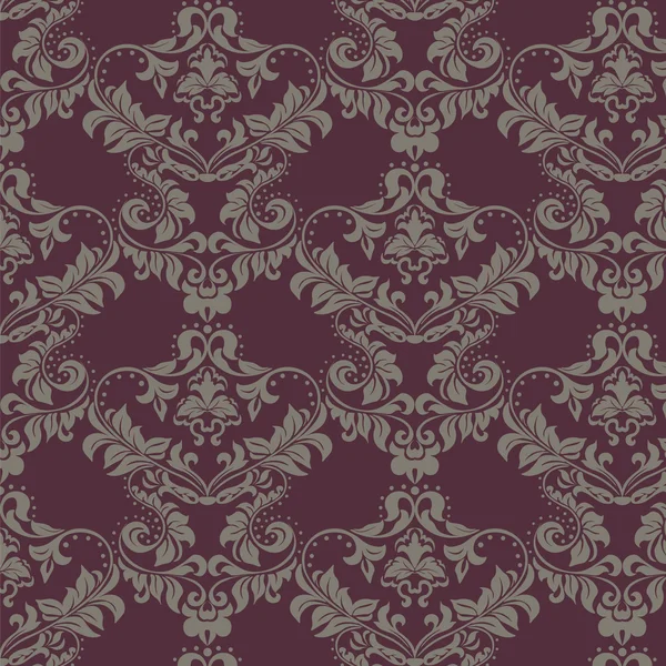 Motif d'ornement damassé floral vectoriel — Image vectorielle