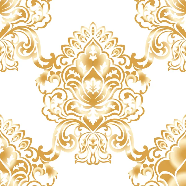 Classic Baroque floral damask pattern — Stock Vector