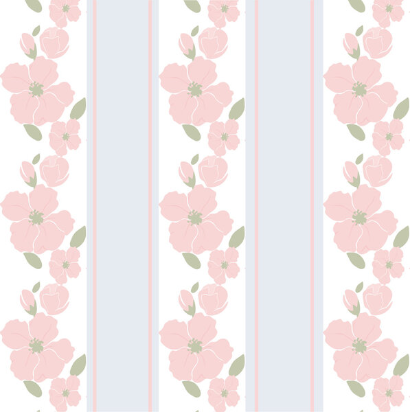 Spring blooming flowers pattern