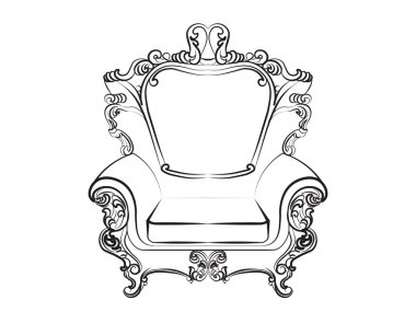 Rokoko tarzında Kraliyet İmparatorluk Koltuğu