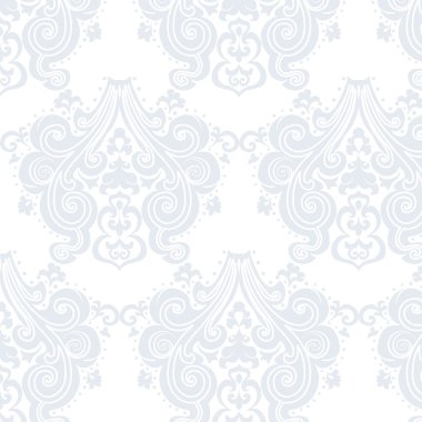 Vektör Vintage Şam girdap çiçek süsleme deseni