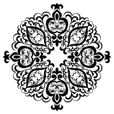 Hassas tığ işi dantel yuvarlak süsleme