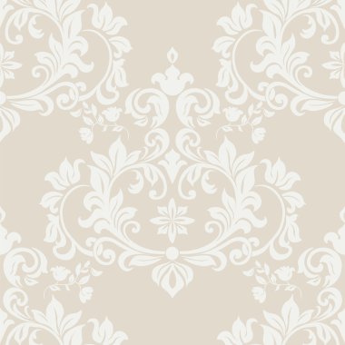 Vektör çiçek damask desenli arka plan