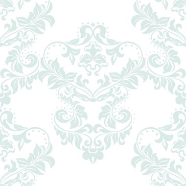 Vektör çiçek damasko süsleme desen