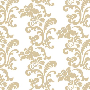 Vintage zarif lily çiçek süsleme deseni