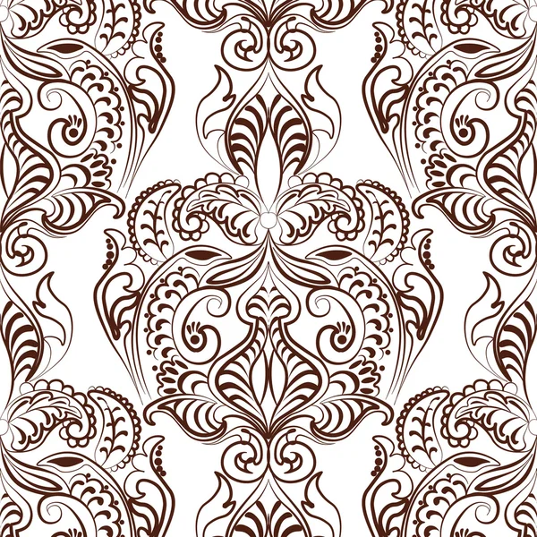Patrón de encaje floral vectorial en estilo oriental — Vector de stock