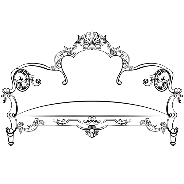 Royal Sofa in Rococo style — Stock Vector