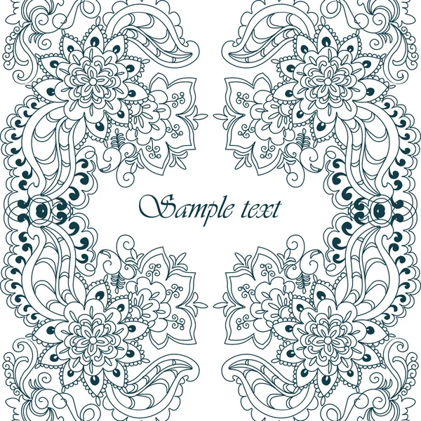 Vector floral lace pattern in Oriental style — 스톡 벡터