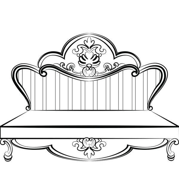 Königliches Sofa im Rokoko-Stil — Stockvektor