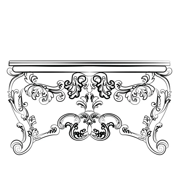 Meubles de style baroque impérial de luxe — Image vectorielle