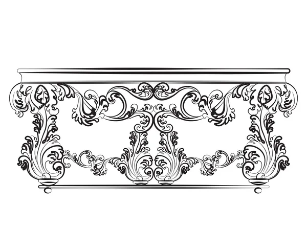 Baroque Imperial luxury style furniture — Stock Vector
