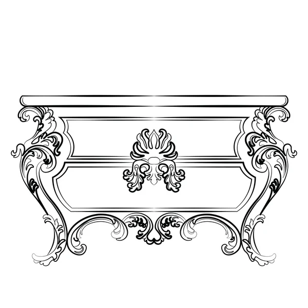 Muebles de estilo barroco imperial de lujo — Vector de stock