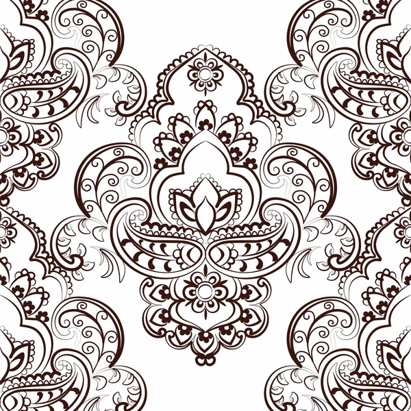 Modèle floral vectoriel dans le style indien — Image vectorielle