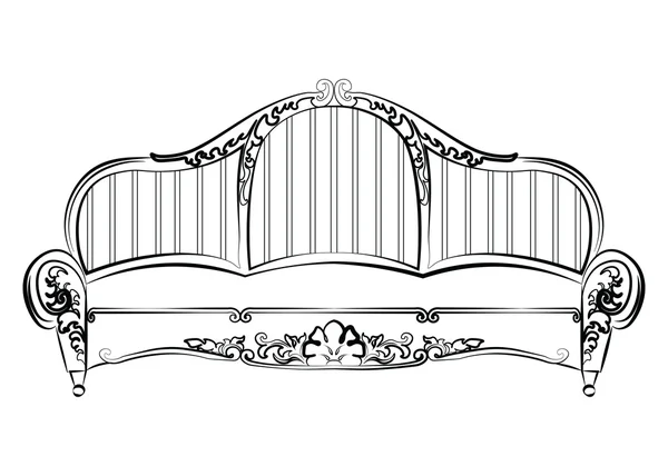 Sofá elegante Royal — Vector de stock