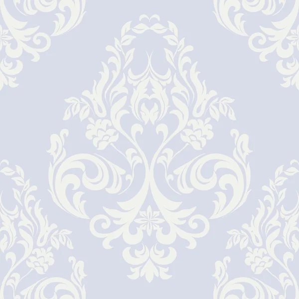 Vector patrón de adorno de damasco floral — Vector de stock