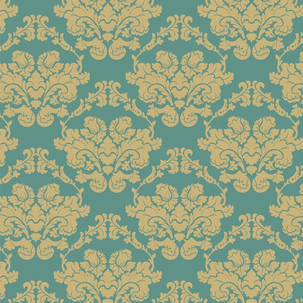 Vintage Damast eleganten Blumenschmuck Muster — Stockvektor