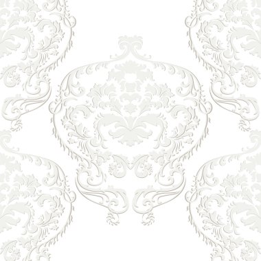 Vektör barok şam hassas süs deseni