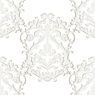 Vektör Barok Damask süs desen elemanı
