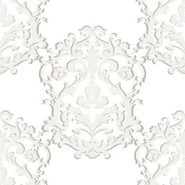 Vektör Barok Damask süs desen elemanı