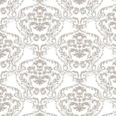 Vektör barok şam hassas süs deseni