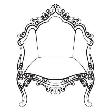 Lüks zengin süsler ile zarif koltuk