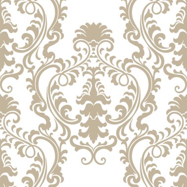 Vektör klasik çiçek damask barok süs desen