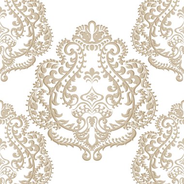 Vektör Barok çiçek damasko süsleme desen