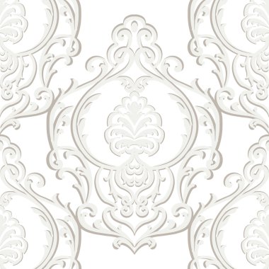 Vektör Vintage Barok Damask Desen element Emperyal tarzı