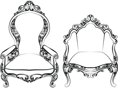 Lüks zengin süsler ile zarif koltuk seti