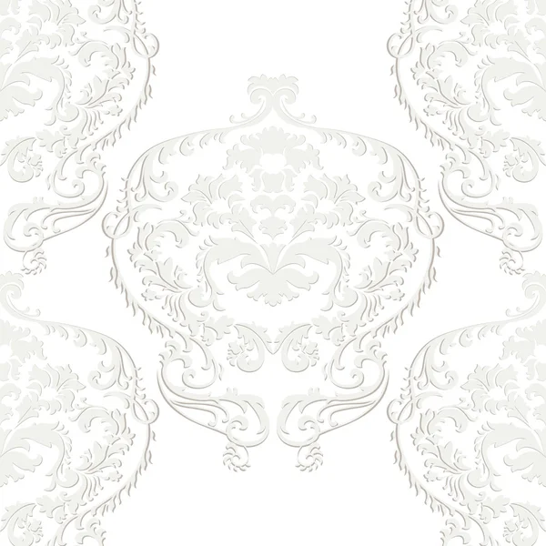 Vettore damasco barocco delicato ornamento modello — Vettoriale Stock