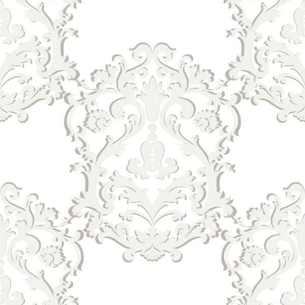 Vektor barock damask prydnad mönster element — Stock vektor