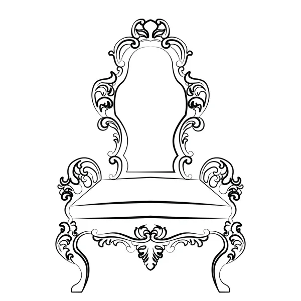 Baroque luxury style furniture — Stockvector