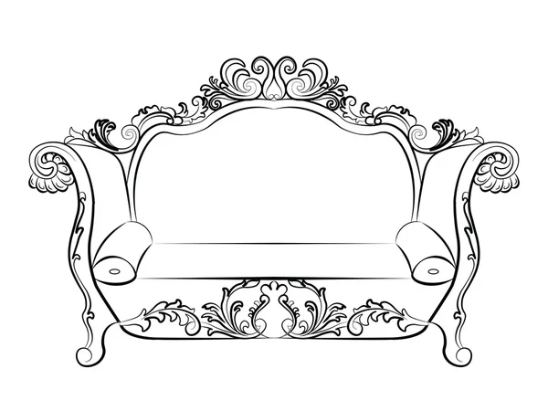 Baroque Imperial luxury style furniture — Stock Vector