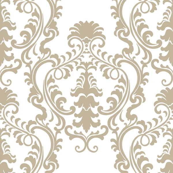 Vector classic floral damask baroque ornament pattern — Stock Vector