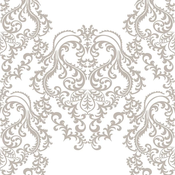 Vector motif floral damassé baroque ornement — Image vectorielle