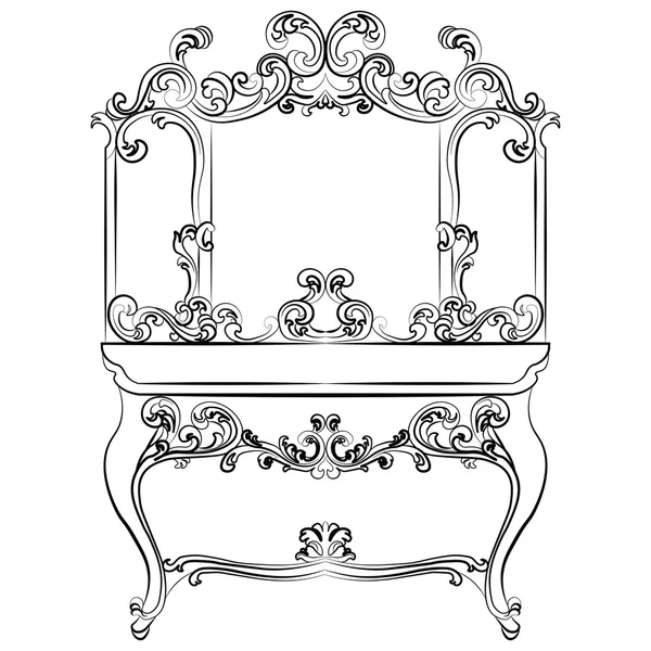 Muebles barrocos de lujo Royal — Vector de stock