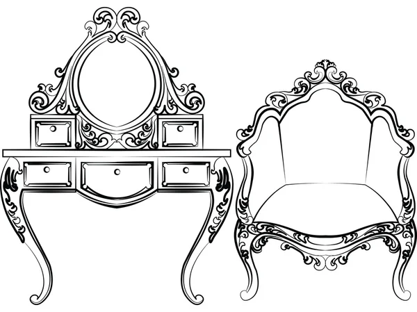 Tuvalet masası ve koltuk takımı