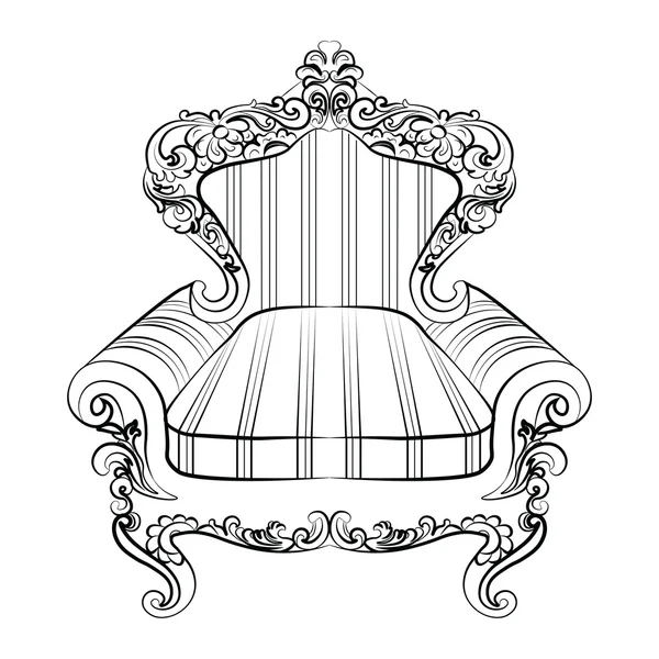 Baroque Imperial luxury style furniture — Stock Vector