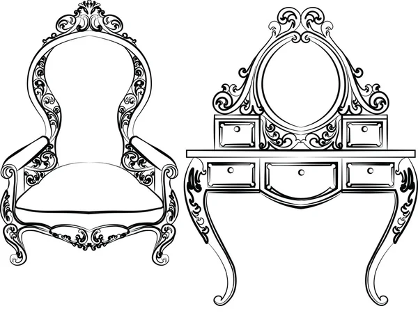 Tuvalet masası ve koltuk takımı