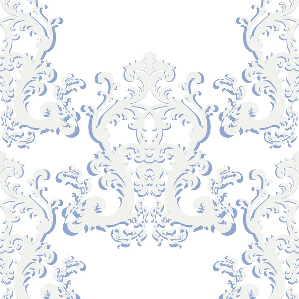 Vektör Barok çiçek damasko süsleme desen