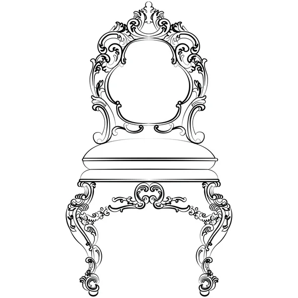 Baroque luxury style furniture — Stockvector