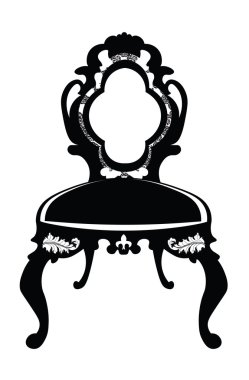 Barok tarzı sandalye zengin süslemeli