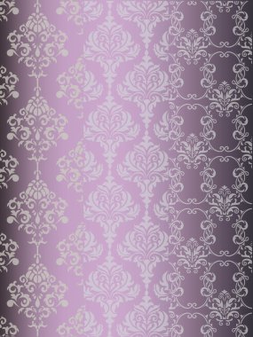 Vintage model damask süsleme kartıyla