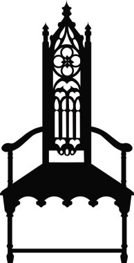 Gotik tarzı sandalye süs eşyaları ile